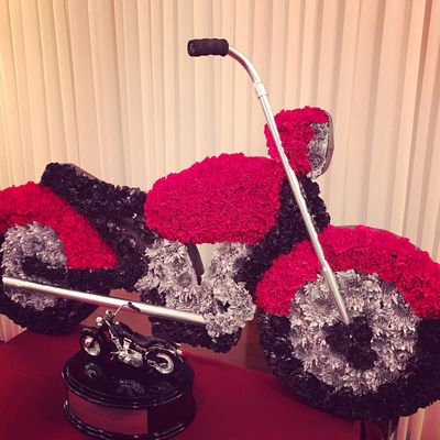 Motorcycle Set Piece by Twigs Floral Design