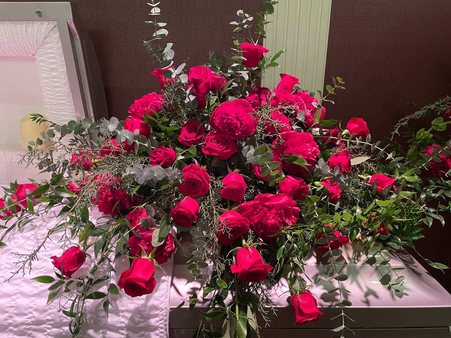 Pure Love Casket Spray by Twigs Floral Design