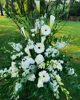 Woodland White Traditional Urn by Twigs Floral Design