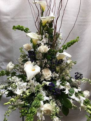 A Touch of Blue - Traditional Urn by Twigs Floral Design
