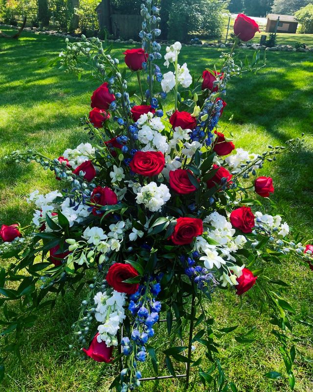 "Patriot" - Urn Arrangement by Twigs Floral Design