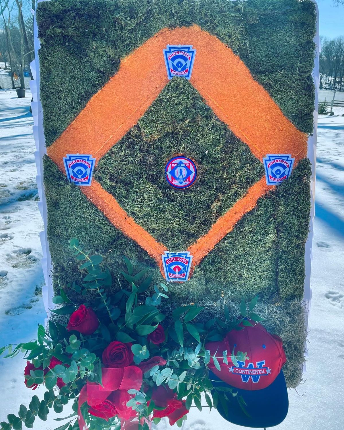 Baseball Diamond Set Piece by Twigs Floral Design