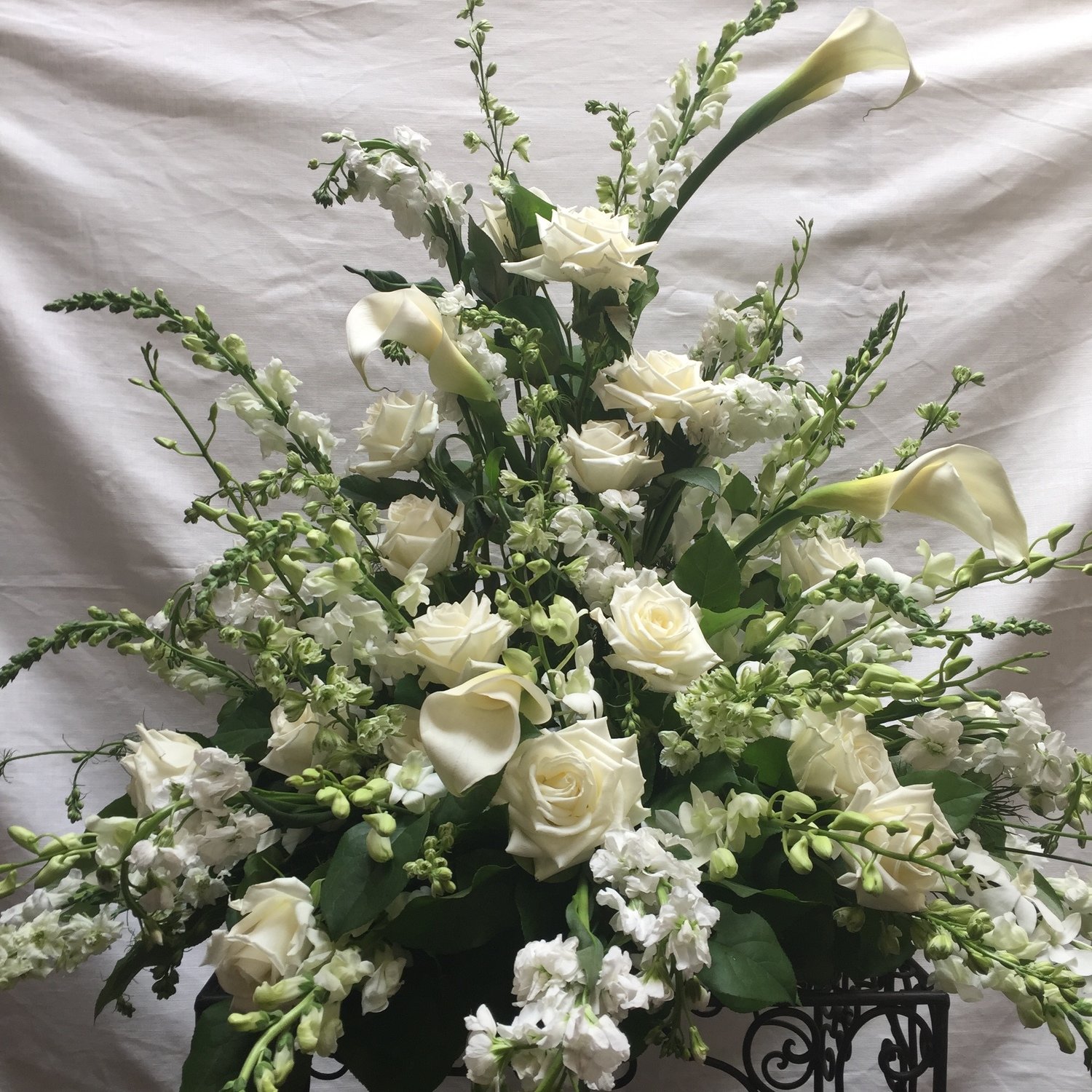 White Urn by Twigs Floral Design