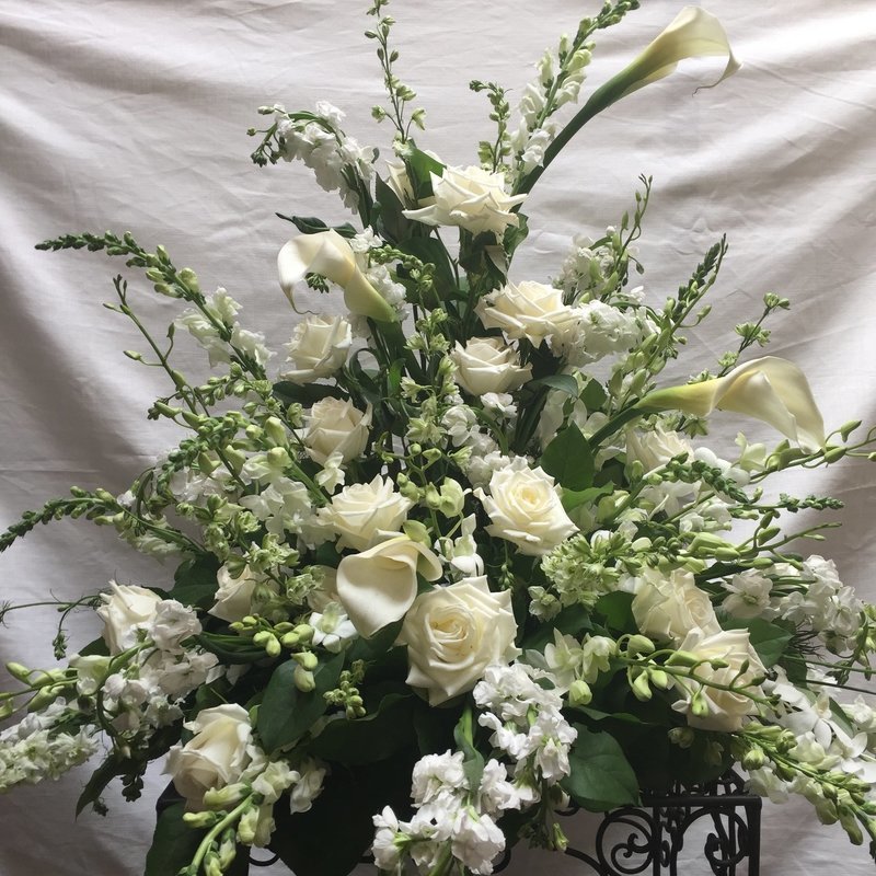 White Urn by Twigs Floral Design