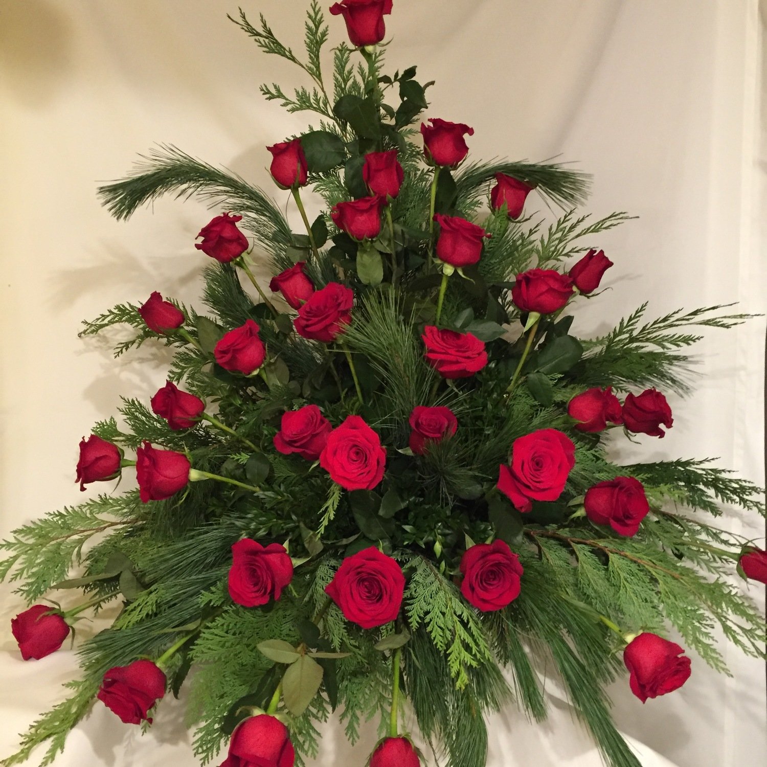 Simply Red - Urn Arrangement by Twigs Floral Design
