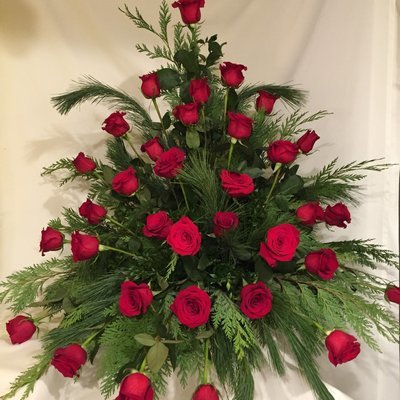 Simply Red Urn by Twigs Floral Design