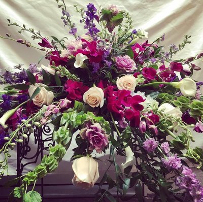 "Hepburn" - Casket Spray by Twigs Floral Design