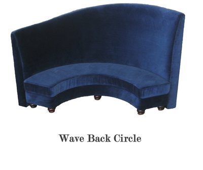 Booth- Custom Wave Back Circle