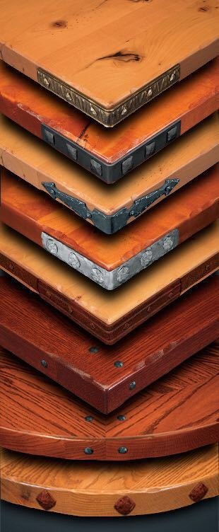 Solid Wood Edge Metal Accent