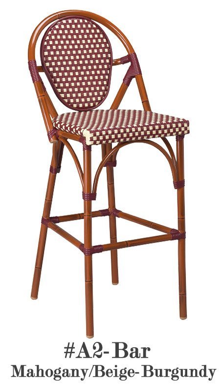 #A2 -Bar  Mahogany/Beige-Burgundy