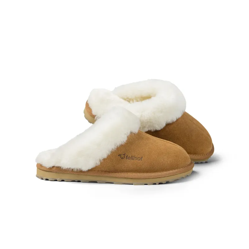 Fellhof Primo dames pantoffels (bruin)