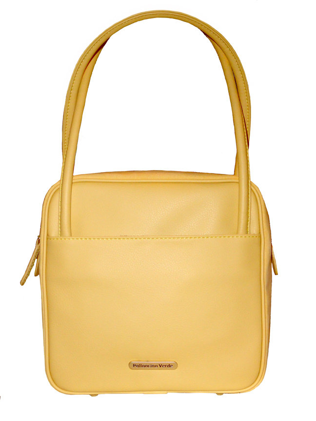 Palloncino Verde Yellow Square Eco-Leather Handbag
