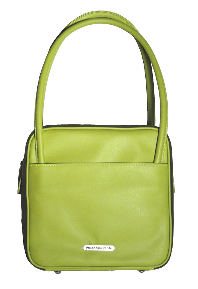 Palloncino Verde  Green Square Eco-Leather Handbag