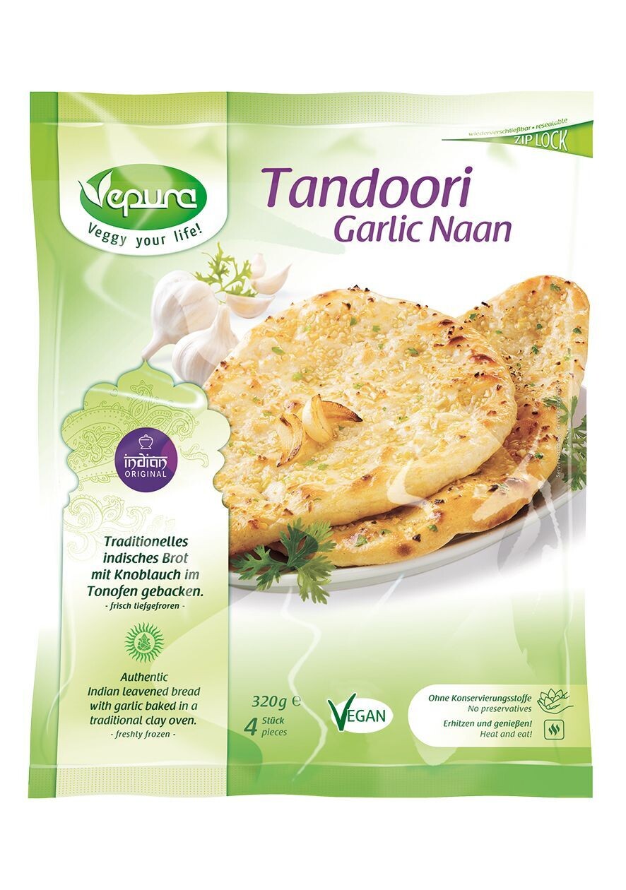 Tandoori Garlic Naan (ca. 320g), vegan