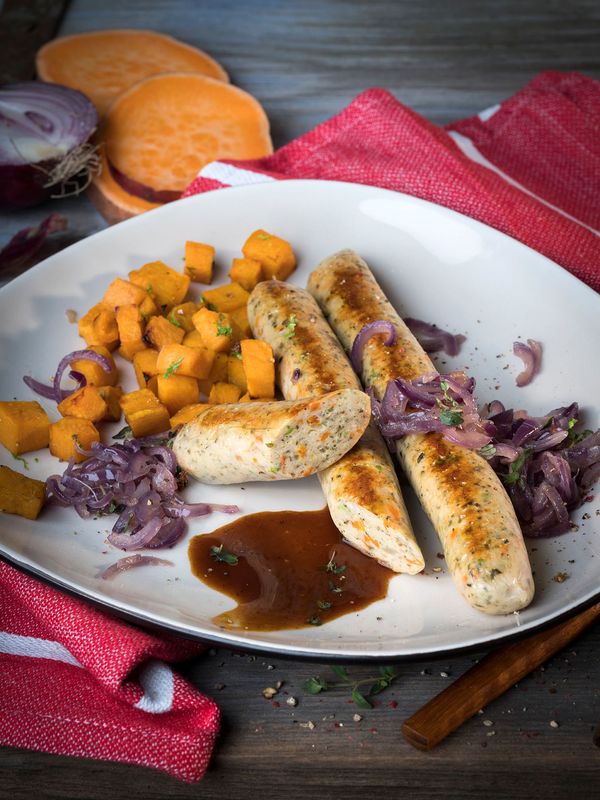Jackfruit Bratwurst ,vegan, Größe L (ca. 2250g)