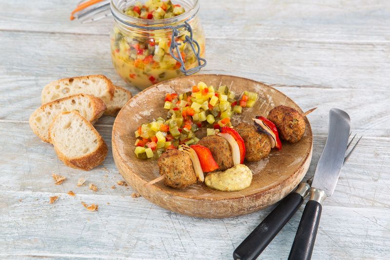 Frikadellen Spieß vegetarisch, Größe 5 (ca. 435g)
