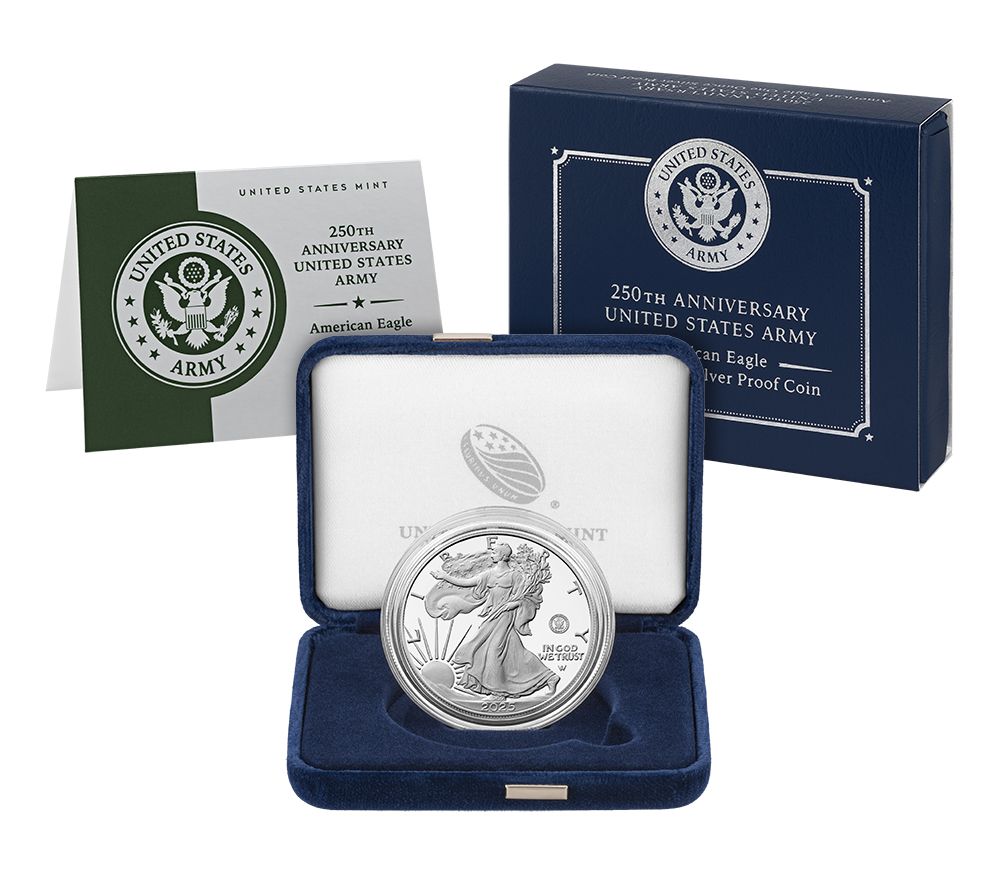 2025 250th Anniversary United States Army American Eagle One Ounce Silver Proof Coin