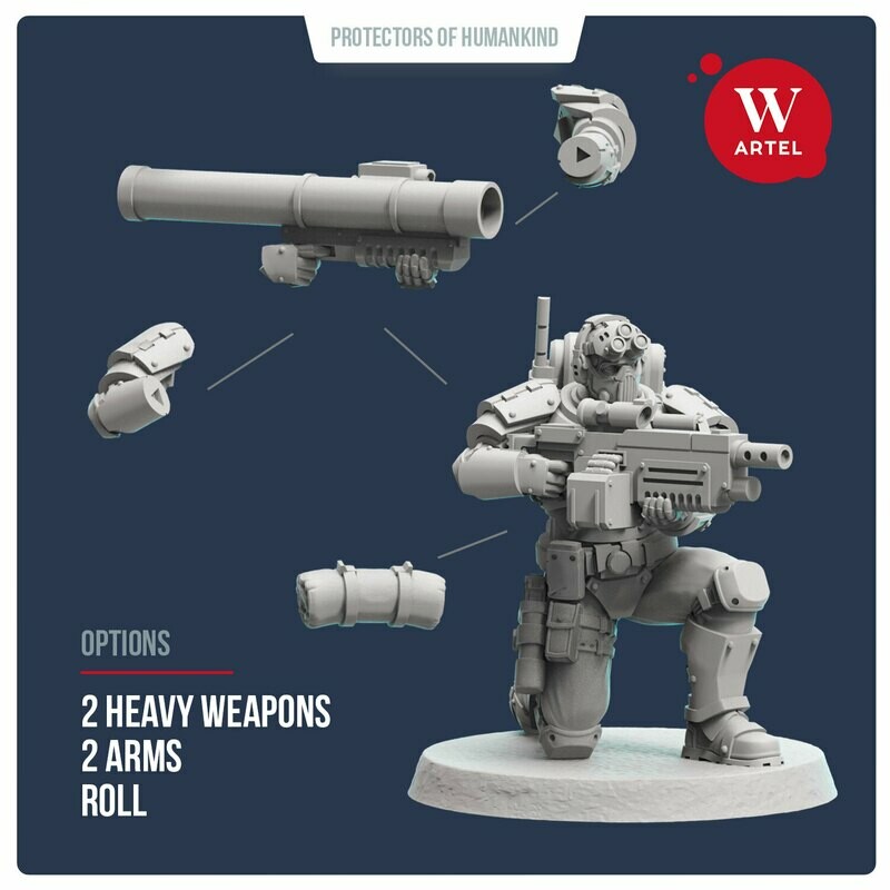 Scout`n`Recon Heavy Weapon Specialist 32mm scale