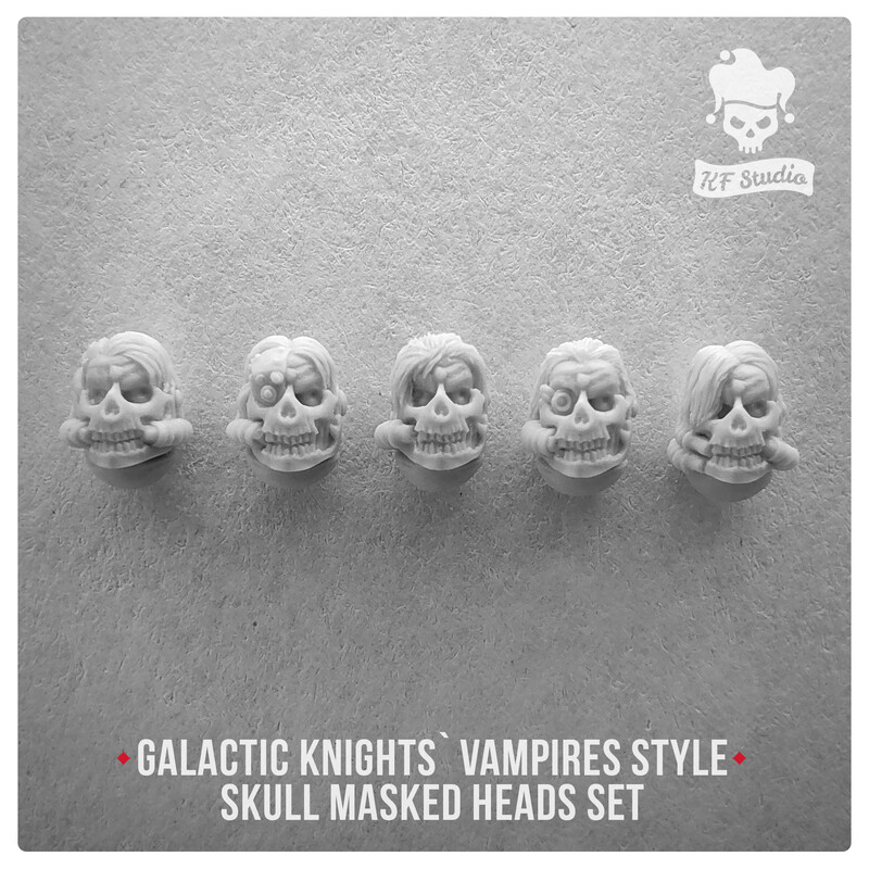 Galactic Knights Vampire Style skull masked heads by KFStudio