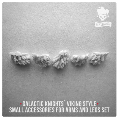 Galactic Knights Viking Style small accessories for arms and legs by KFStudio