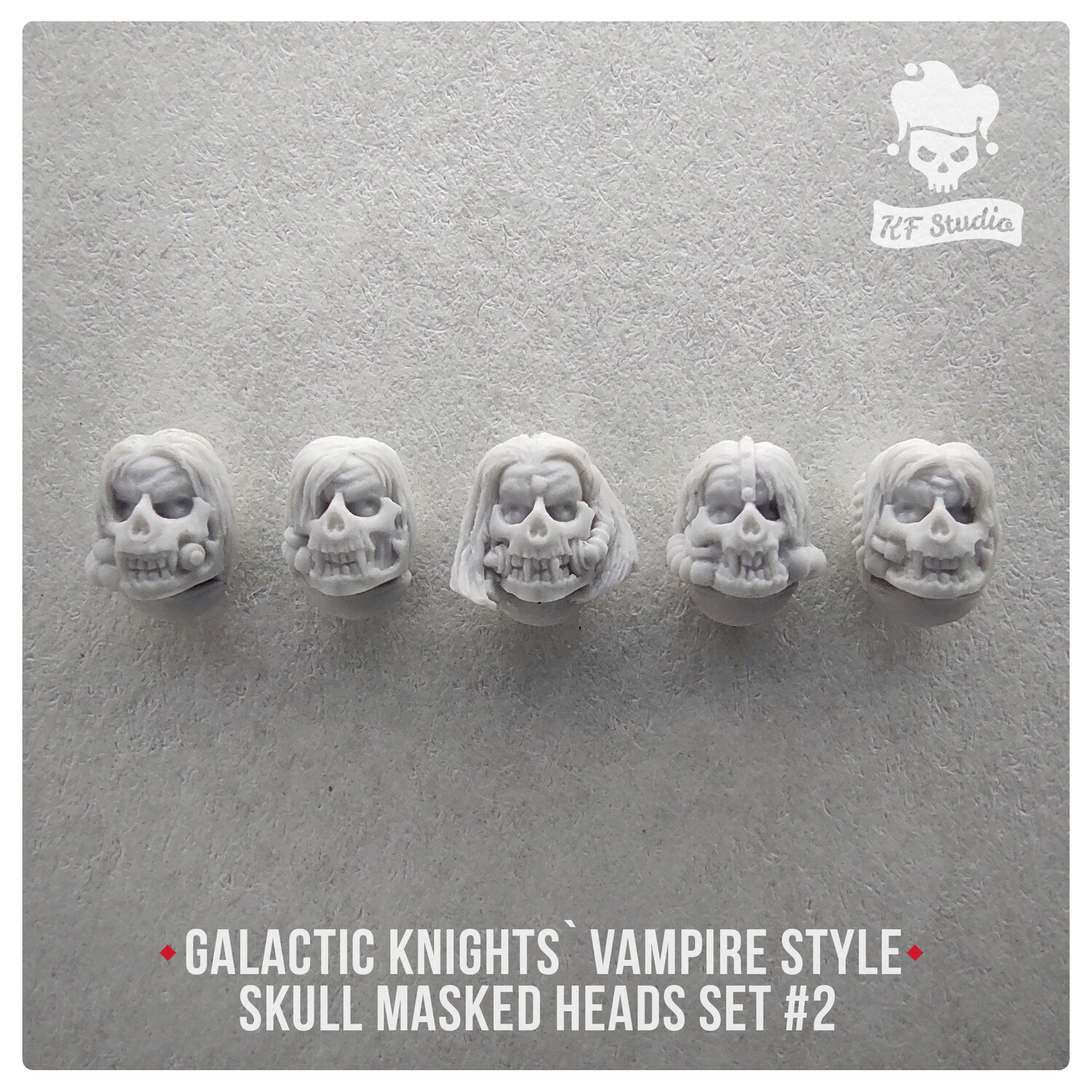 Vampire Style Galactic Knights skull masked heads set#2 by KFStudio