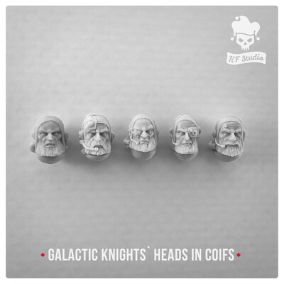 Galactic Knights Heads in coifs by KFStudio