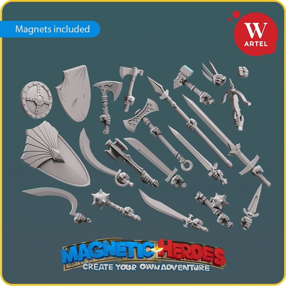 Magnetic Heroes: Hands set "Might"