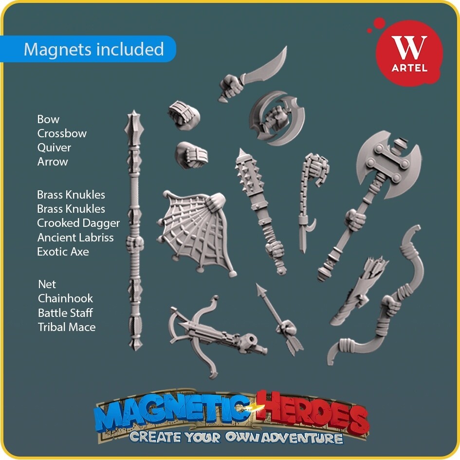 Magnetic Heroes: Weapon Stash