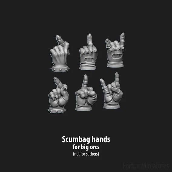 Scumbag Hands (big orc size)