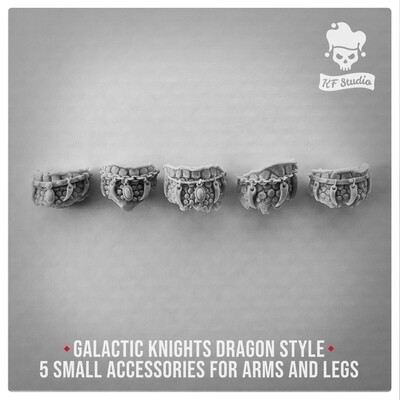 Galactic Knights Dragon Style small accessories for arms and legs by KFStudio