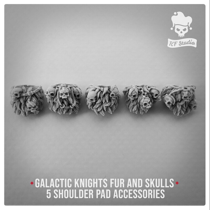 Galactic Knights Fur and Skulls Shoulder Pad accessories by KFStudio