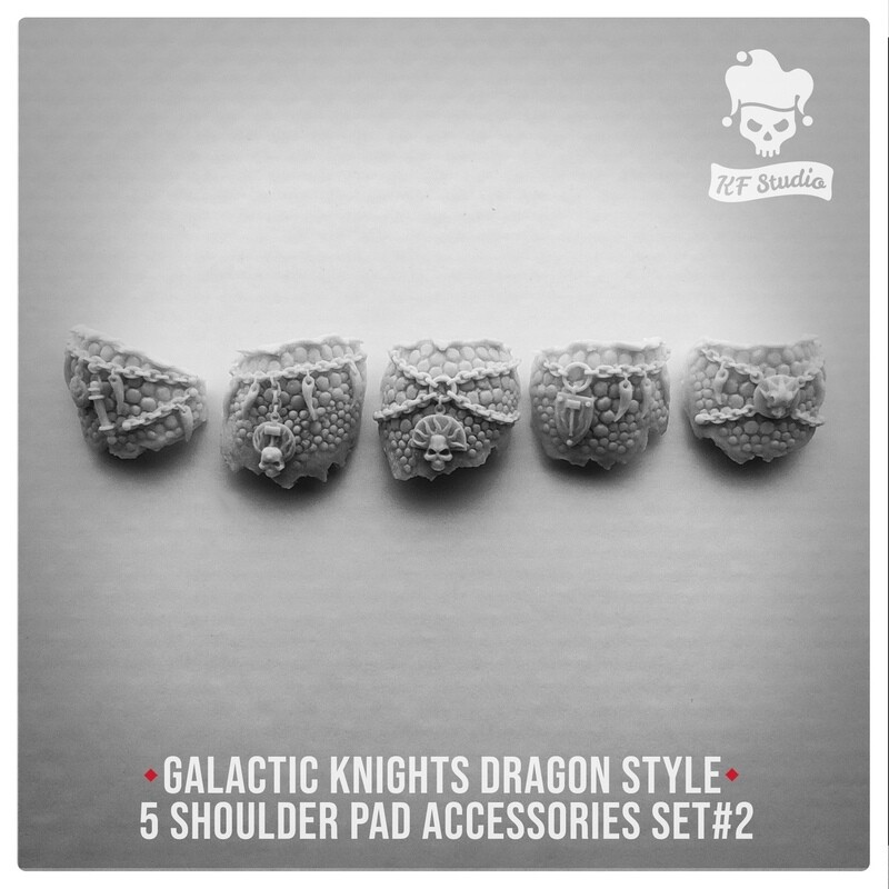 Galactic Knights Dragon Style Shoulder Pad accessories Set#2 by KFStudio