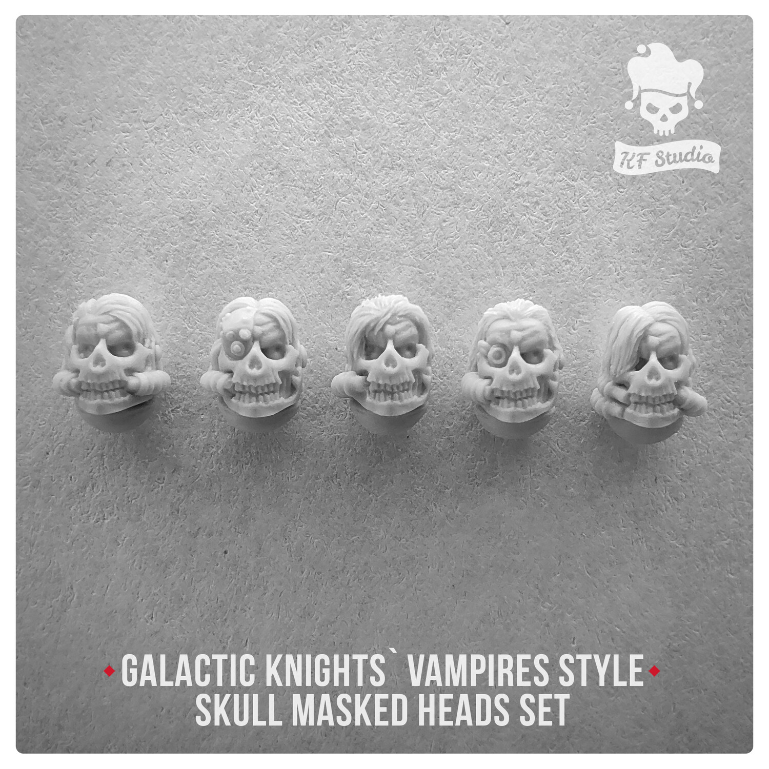 Galactic Knights Vampire Style skull masked heads by KFStudio