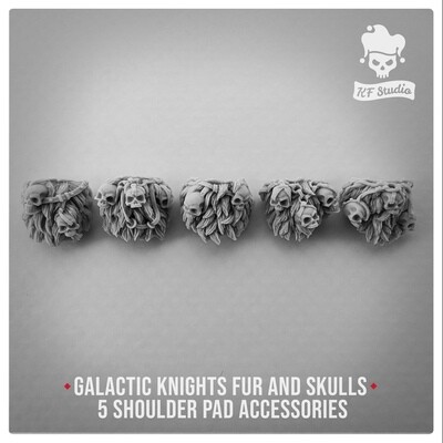 Galactic Knights Fur and Skulls Shoulder Pad accessories by KFStudio