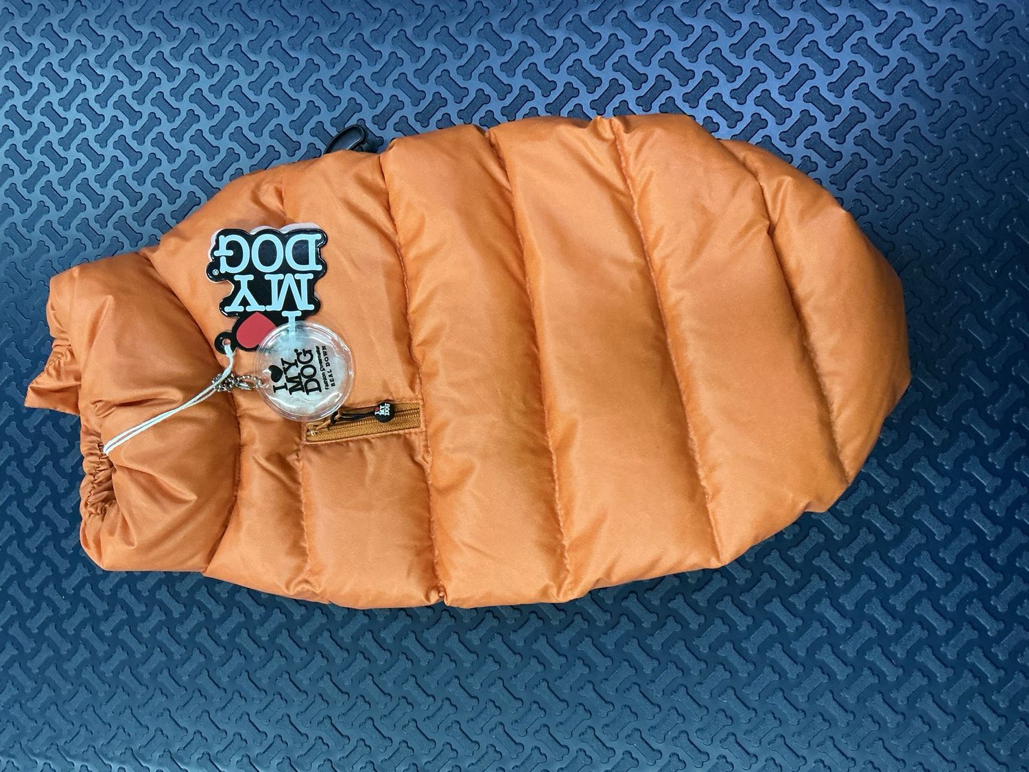 Jas warm met dons taille XL I love my dog