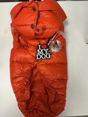 Jas warm met dons taille XL I love my dog