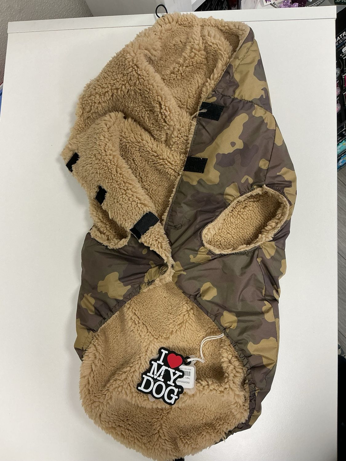 Jas warm met fleece brede velcro sluiting
