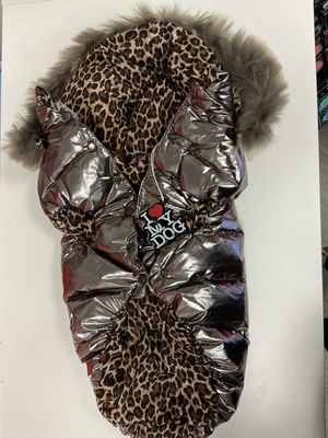 Jas warm voering panter print taille XXL I love my dog