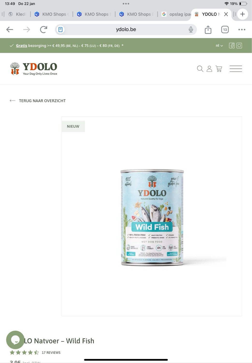 Ydolo wild fish blik 400g