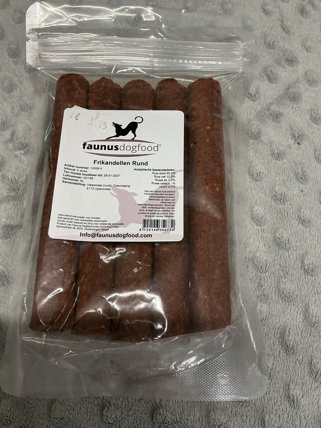 Fanusdogfood Frikandellen met rund 5 stuks