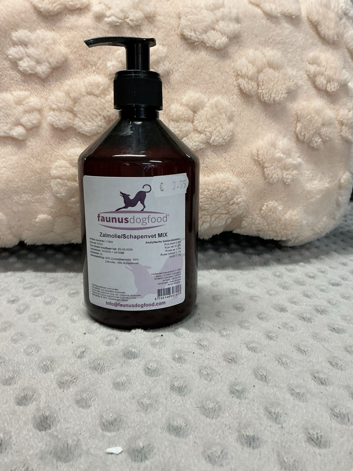 Fanusdogfood zalmolie50% / Schapenvet10%zonnebloemolie 40%