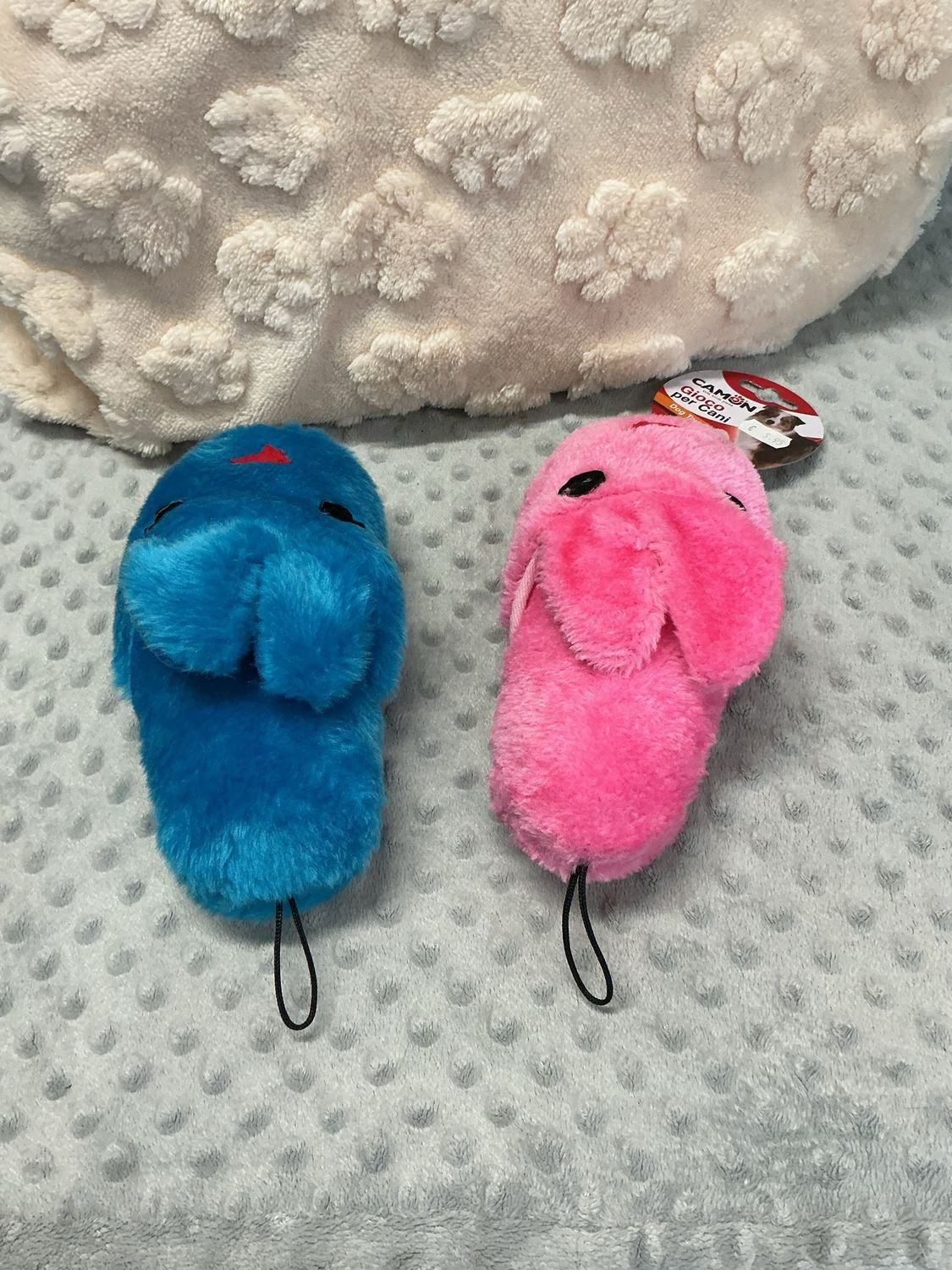 Camon gioco per cani pantoffel roze of blauw