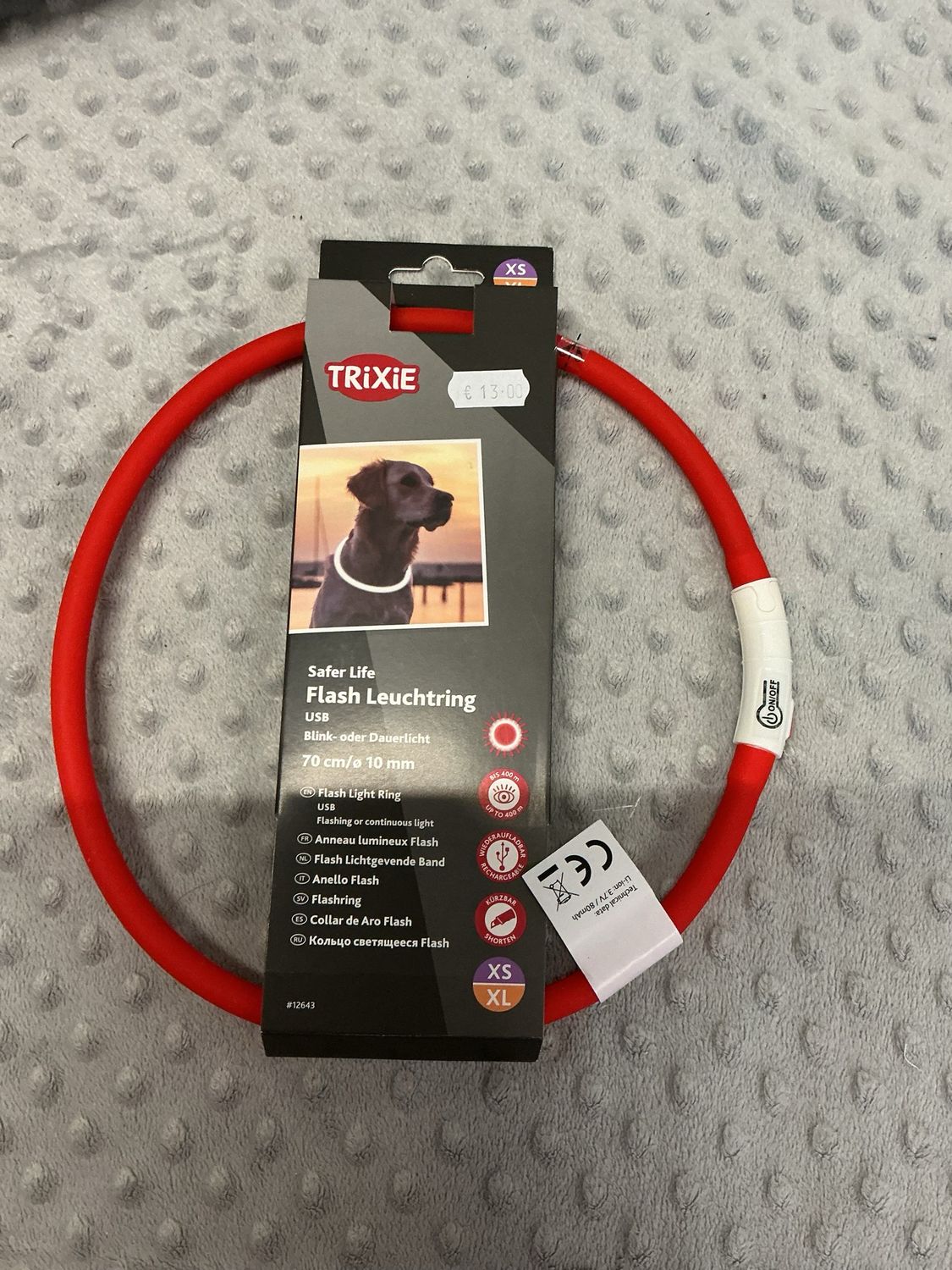 Trixie lichtgevende band rood XS4ALL-xl