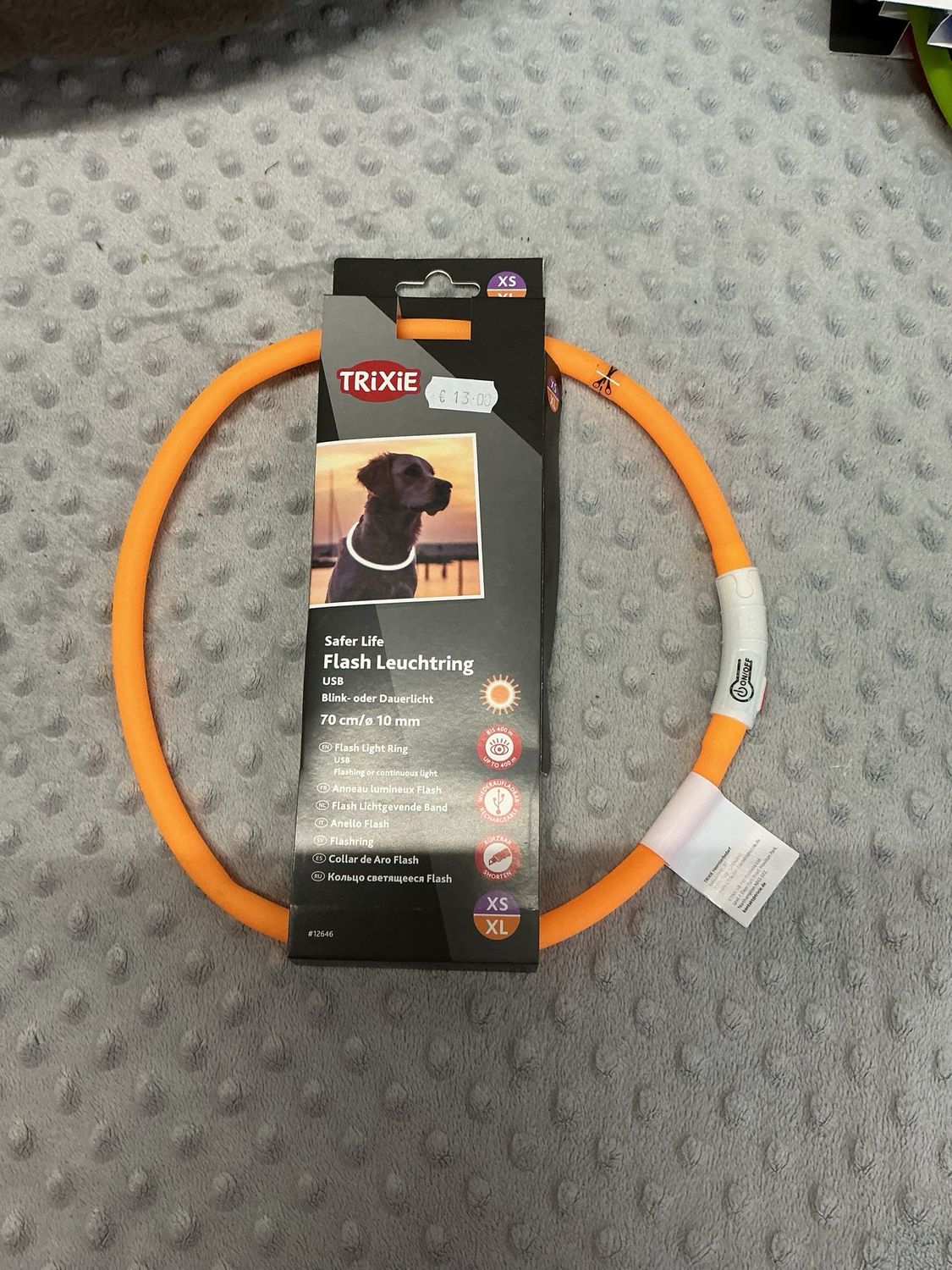 Trixie lichtgevende band oranje xs-xl