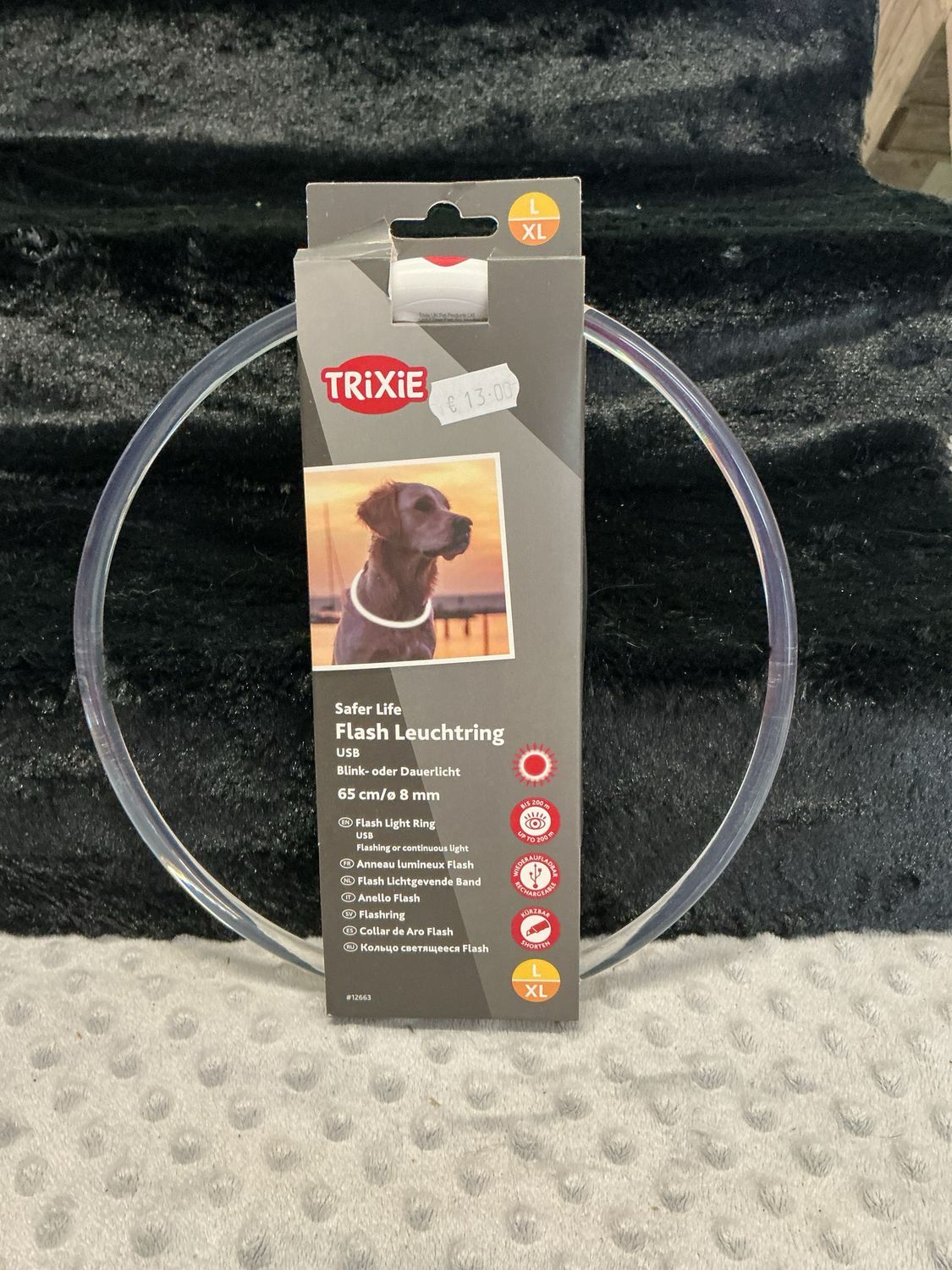 Trixie lichtgevende band rood l-xl