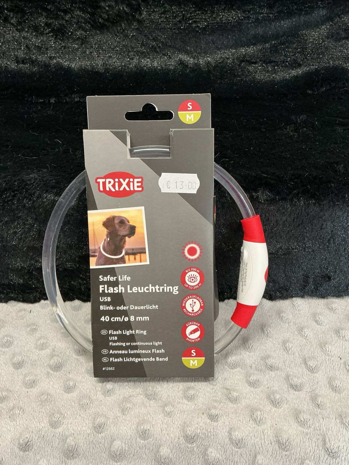Trixie lichtgevende band rood s-m