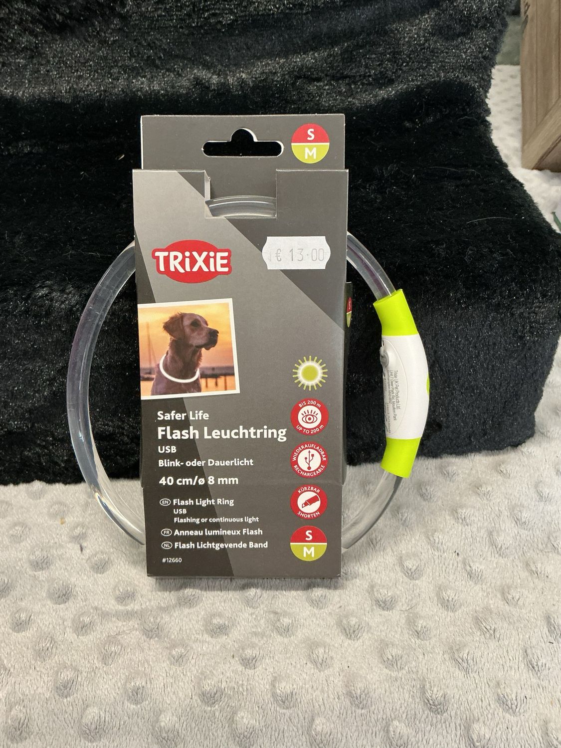 Trixie lichtgevende band groen S-m
