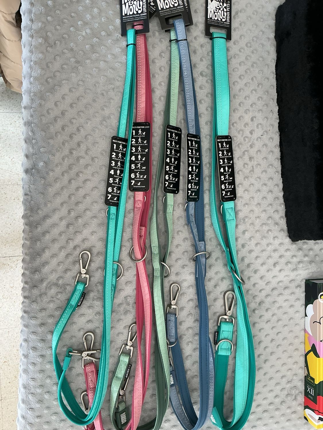 Leiband MaxMolly multifunctioneel 200cm x 1 cm XS turquoise