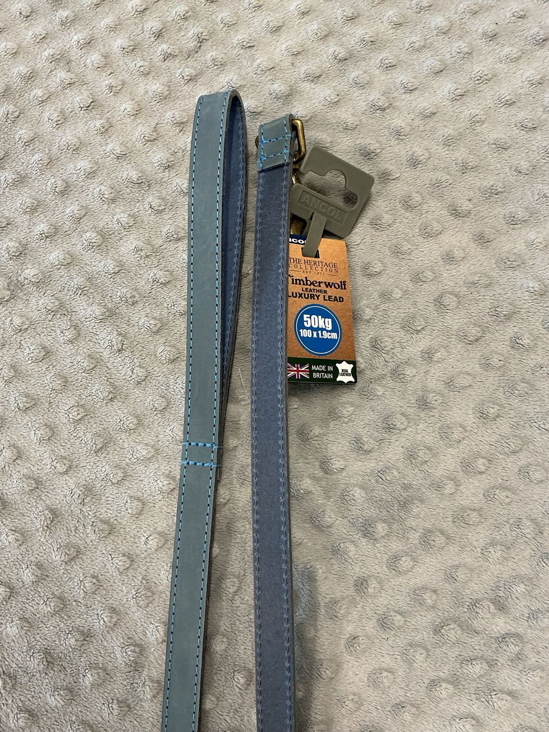 Leiband Timberwolf blauw 100x1,9cm
