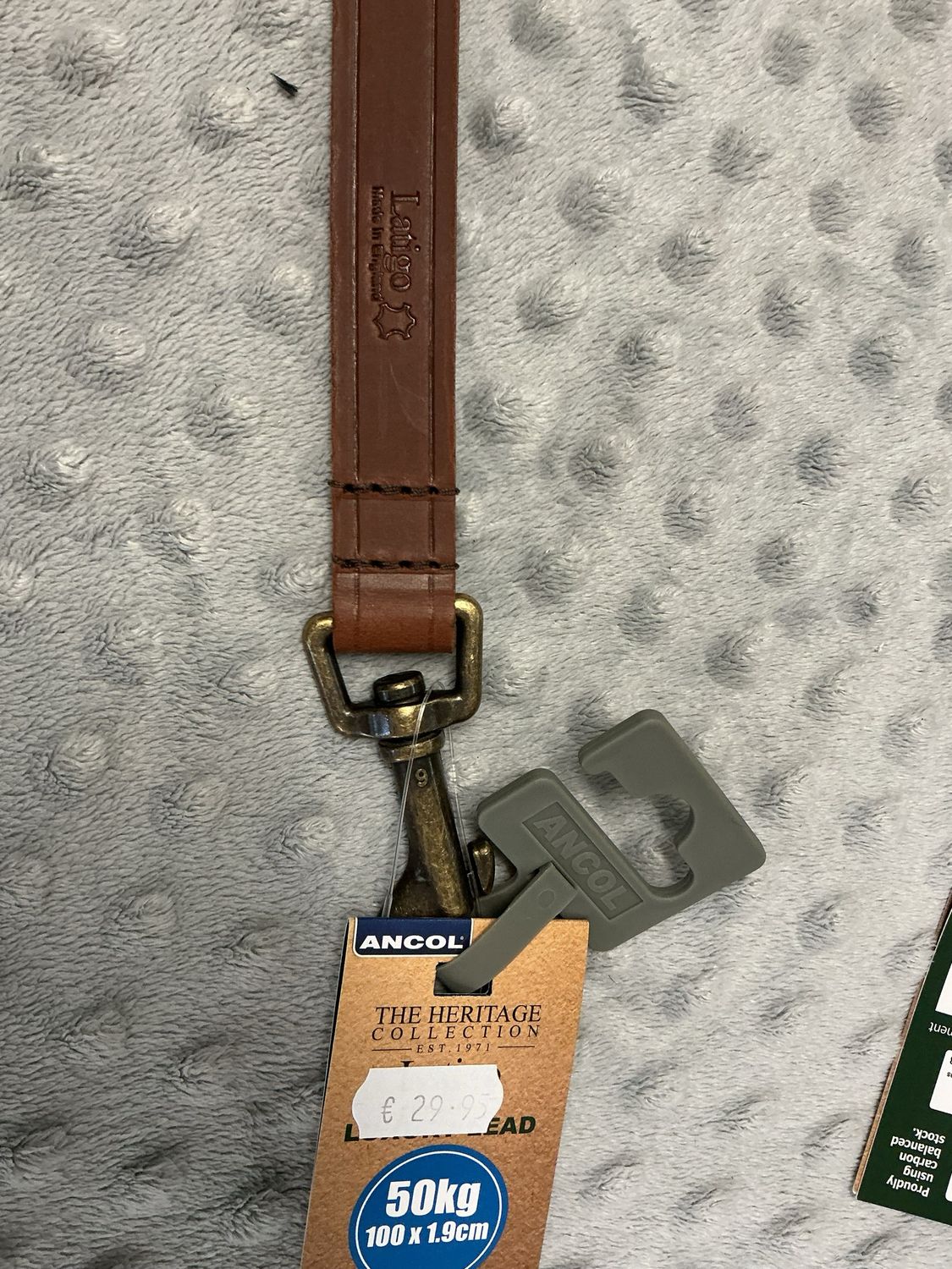 Leiband Timberwolf 100cmx1,9cm tot 50kg echt leder bruin